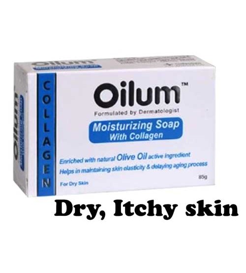Oilum Dry Itchy Skin Moisturizing Bar Soap with Collagen 85g